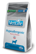 VETLIFE HYPOALLERGENIC PORK & POTATO 2KG KLINIKI XIRA TROFI SKuLOu